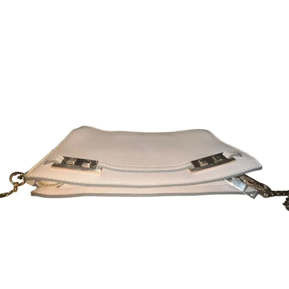 TopShop Pale Blush Pink Faux Leather Clutch Crossbody Shoulder Bag Purse Handbag